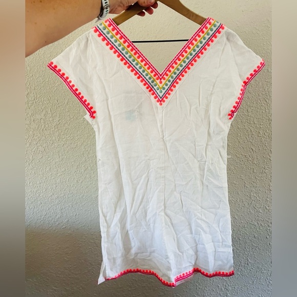 Boden White Linen Embroidered Swim Cover - Picture 5 of 12